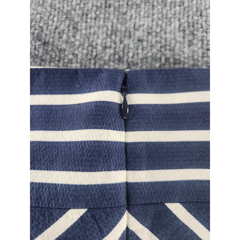 J.Crew Size 4 Chevron Stripe Pencil Skirt Cotton Lined Office Workwear Preppy - Picture 3 of 6